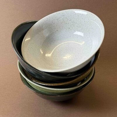 Ramenskål brun grön mix 5-pack