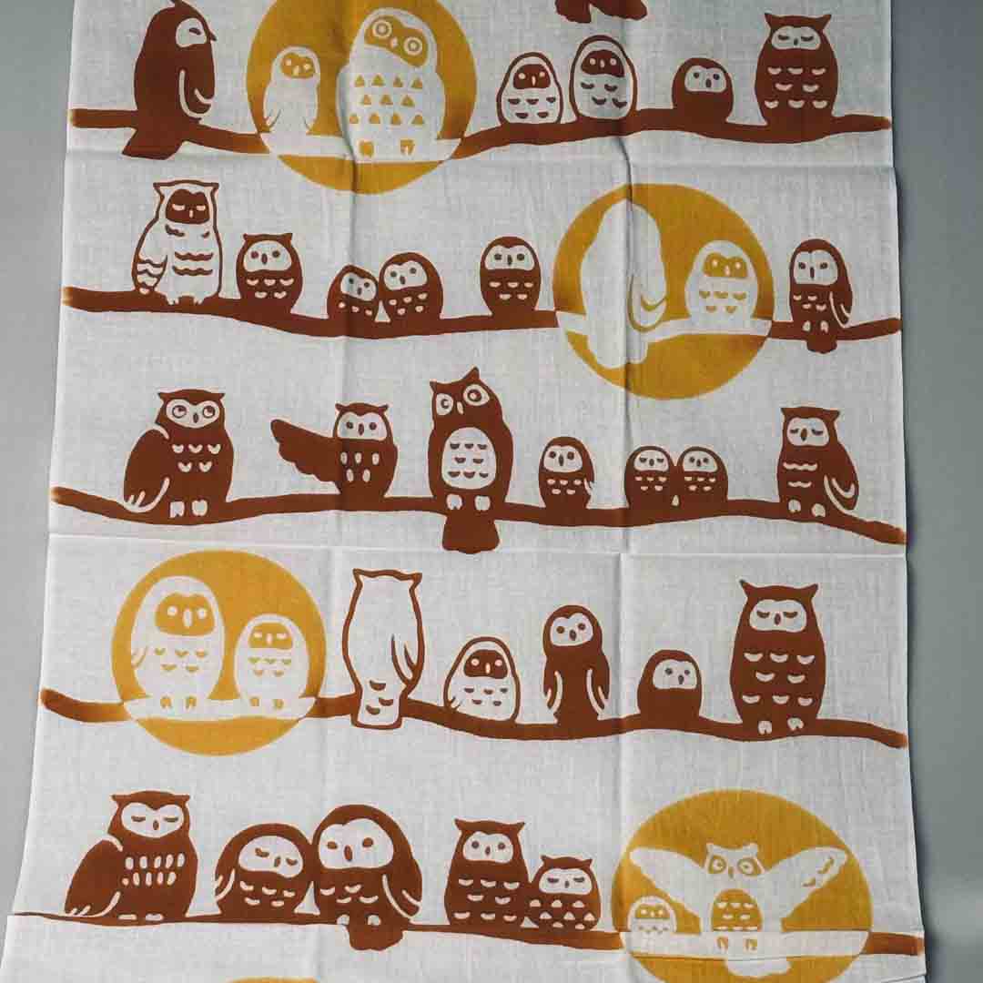 Tenugui japansk - katt eller uggla - Bild 3